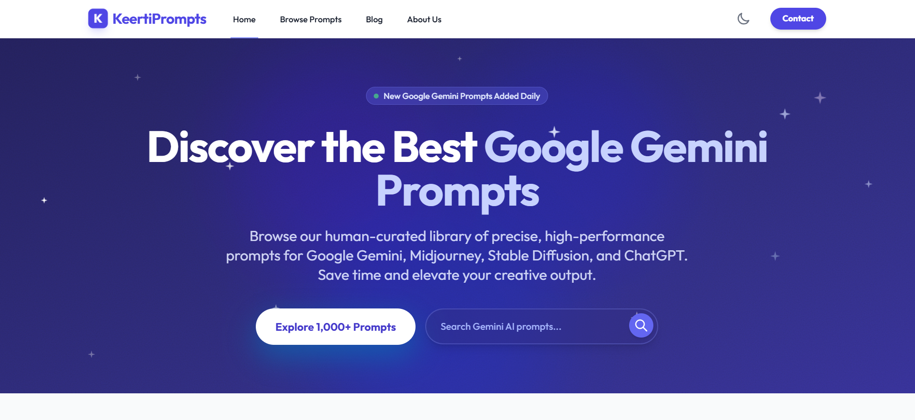 KeertiPrompts Website